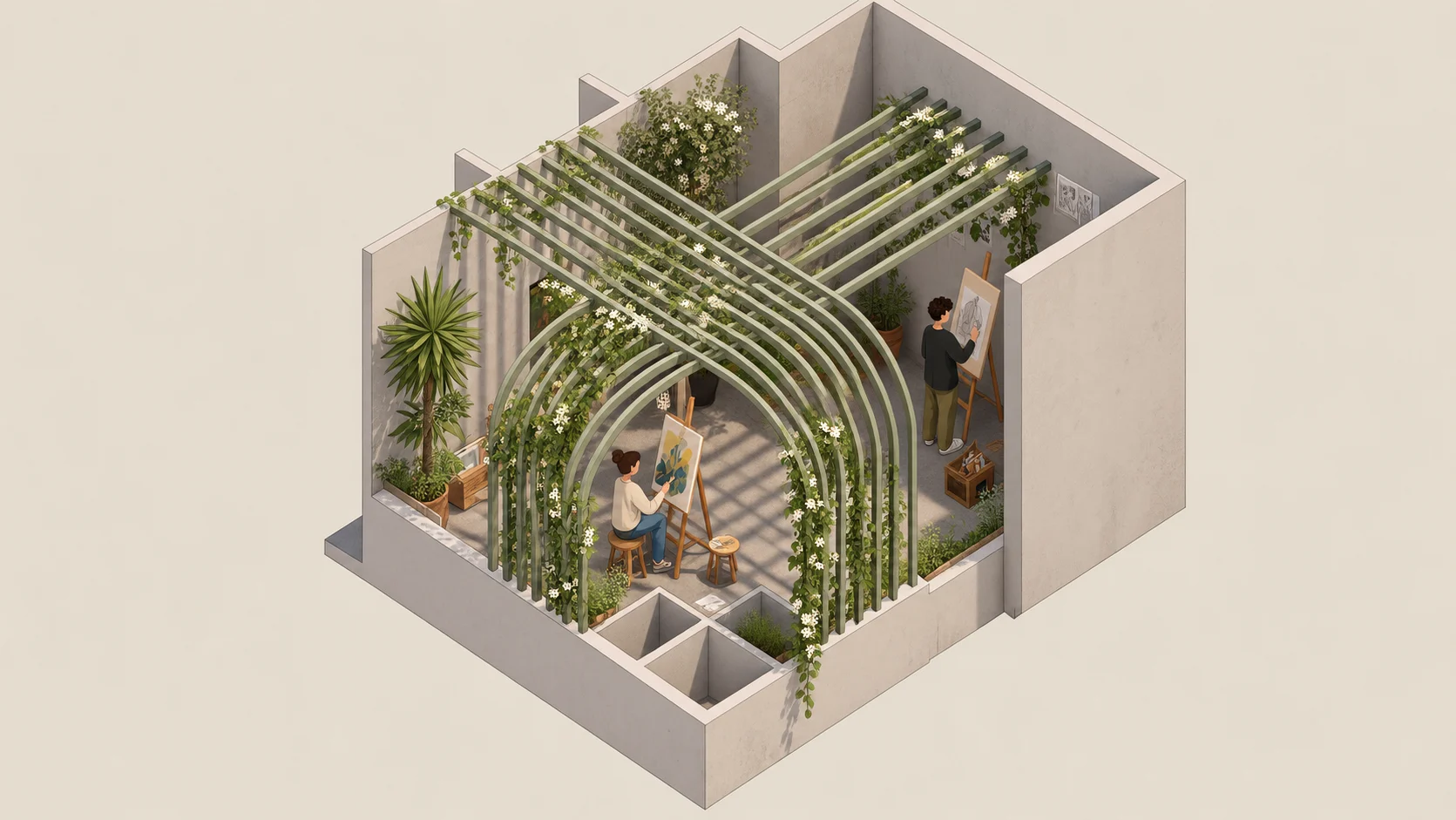 Artist’s Studio Balcony — photograph, drawing or design study 5